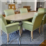 F05. Henredon dining table. 29”h x 80”w x 44”d 